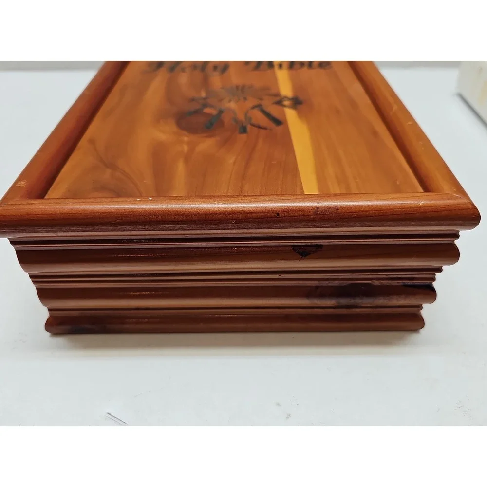 Holy Bible Black Heritage Edition, King James Version, Used, 1976 W/ Cedar Box